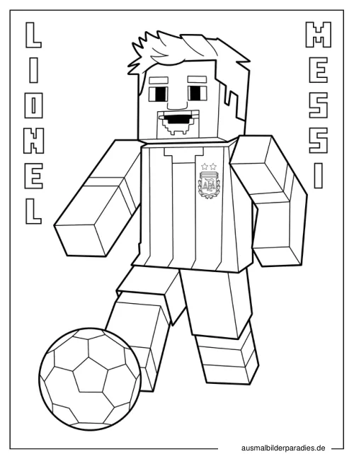 Messi Ausmalbild 33 - kostenlos zum Ausdrucken