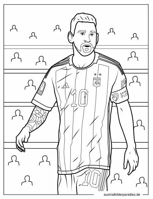 Messi Ausmalbild 36 - kostenlos zum Ausdrucken