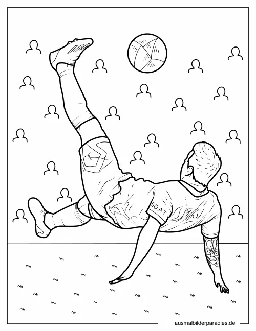 Messi Ausmalbild 4 - kostenlos zum Ausdrucken