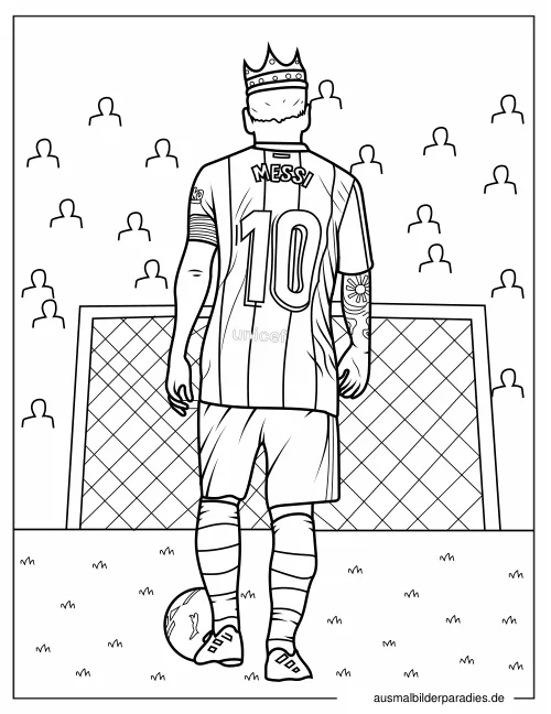Messi Ausmalbild 6 - kostenlos zum Ausdrucken