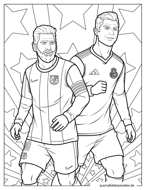 Messi Ausmalbild 7 - kostenlos zum Ausdrucken