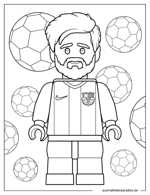 Messi Ausmalbild 8 - kostenlos zum Ausdrucken