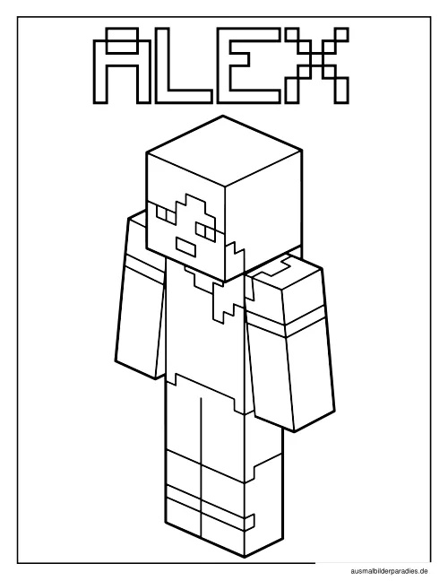 Minecraft Ausmalbilder kostenlos zum Ausdrucken