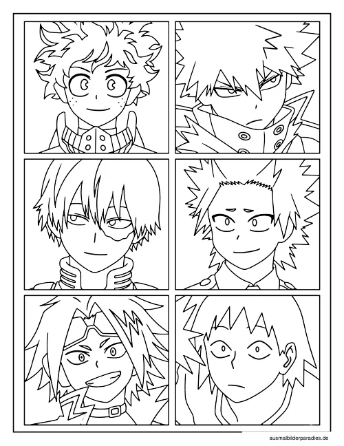 My Hero Academia Ausmalbild 11 - kostenlos zum Ausdrucken