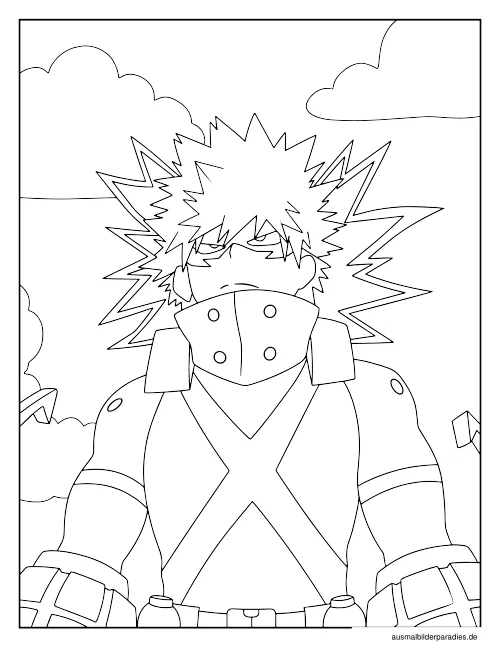 My Hero Academia Ausmalbild 17 - kostenlos zum Ausdrucken