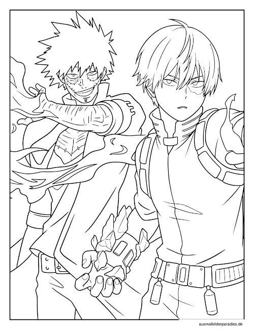My Hero Academia Ausmalbild 2 - kostenlos zum Ausdrucken