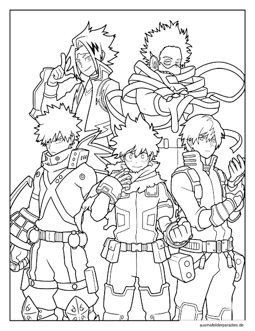 My Hero Academia Ausmalbild 3 - kostenlos zum Ausdrucken