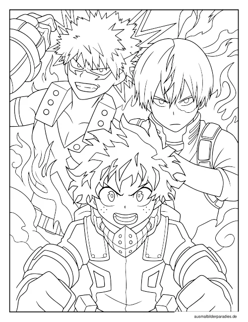 My Hero Academia Ausmalbild 4 - kostenlos zum Ausdrucken