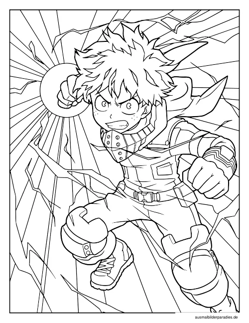 My Hero Academia Ausmalbild 8 - kostenlos zum Ausdrucken