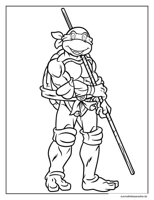 Ninja Turtles Ausmalbild 17 als Gratis-PDF Ninja Turtles Ausmalbild 17 - kostenlos zum Ausdrucken