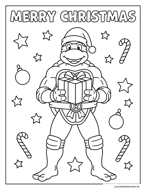Ninja Turtles Ausmalbild 35 als Gratis-PDF Ninja Turtles Ausmalbild 35 - kostenlos zum Ausdrucken