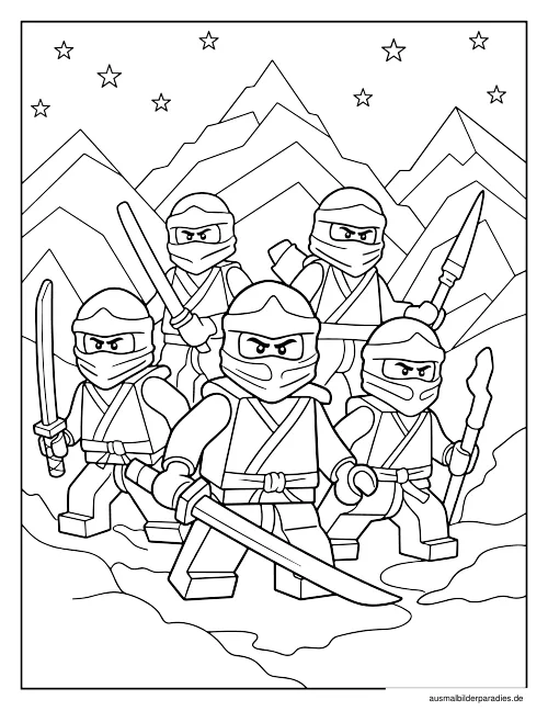 Ninjago Ausmalbild 13 - kostenlos zum Ausdrucken