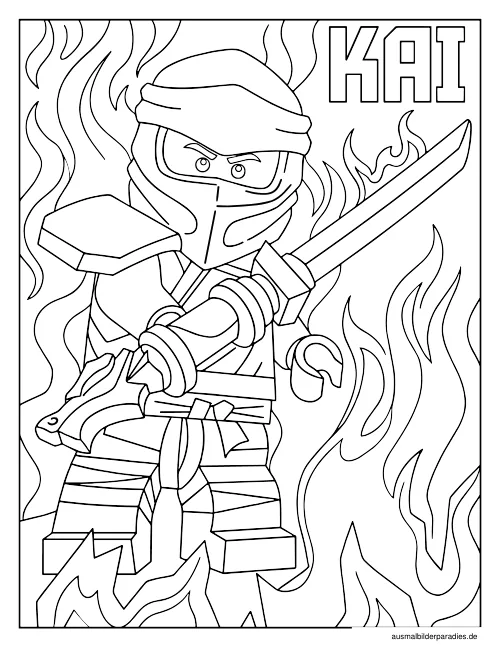 Ninjago Ausmalbild 2 - kostenlos zum Ausdrucken