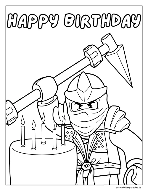 Ninjago Ausmalbild 3 - kostenlos zum Ausdrucken