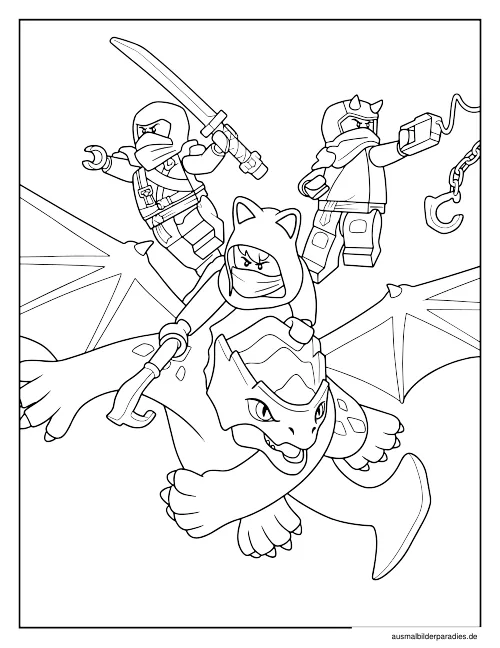 Ninjago Ausmalbild 5 - kostenlos zum Ausdrucken