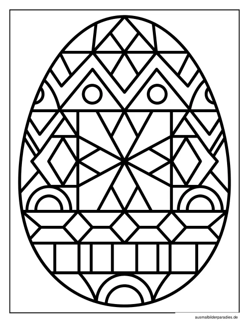 Osterei Ausmalbild 22 - kostenlos zum Ausdrucken