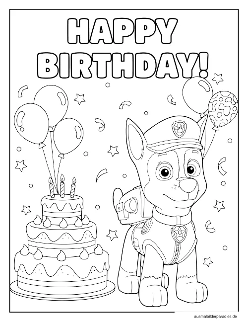 Paw Patrol Ausmalbild 10 - kostenlos zum Ausdrucken