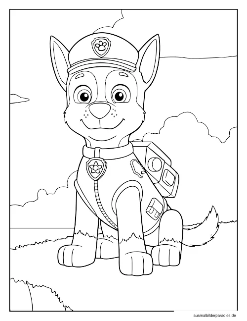 Paw Patrol Ausmalbild 13 - kostenlos zum Ausdrucken