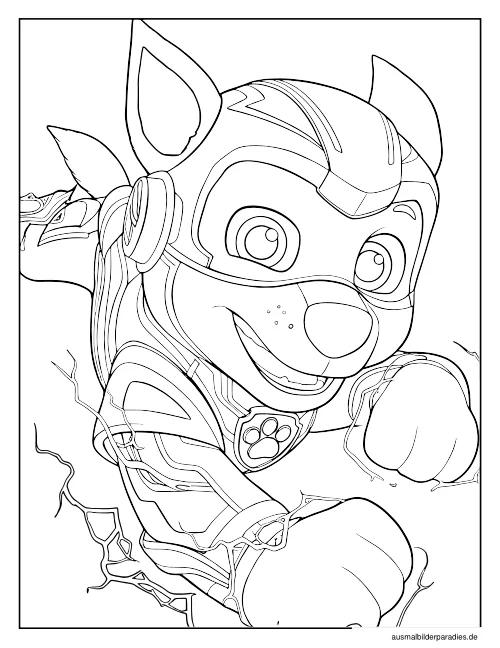 Paw Patrol Ausmalbild 18 - kostenlos zum Ausdrucken