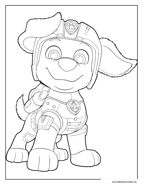 Paw Patrol Ausmalbild 24 - kostenlos zum Ausdrucken