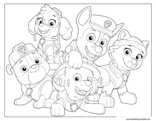 Paw Patrol Ausmalbild 28 - kostenlos zum Ausdrucken
