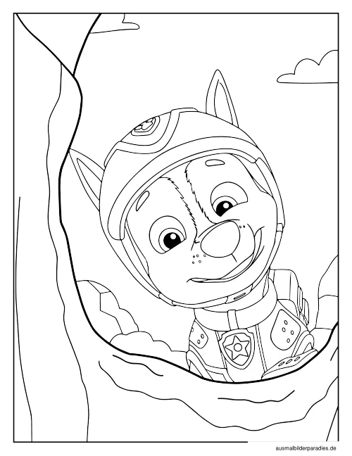 Paw Patrol Ausmalbild 3 - kostenlos zum Ausdrucken