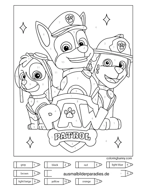 Paw Patrol Ausmalbild 33 - kostenlos zum Ausdrucken
