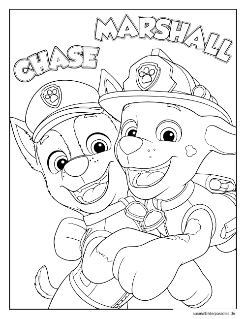 Paw Patrol Ausmalbild 5 - kostenlos zum Ausdrucken