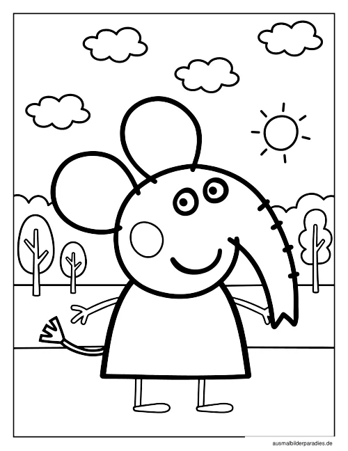 Peppa Wutz Ausmalbild 14 - kostenlos zum Ausdrucken