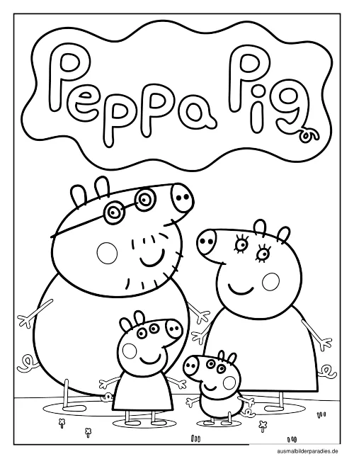 Peppa Wutz Ausmalbild 17 - kostenlos zum Ausdrucken
