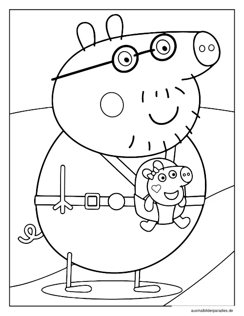 Peppa Wutz Ausmalbild 2 - kostenlos zum Ausdrucken