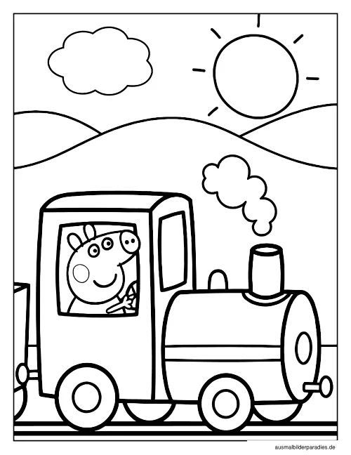 Peppa Wutz Ausmalbild 24 - kostenlos zum Ausdrucken