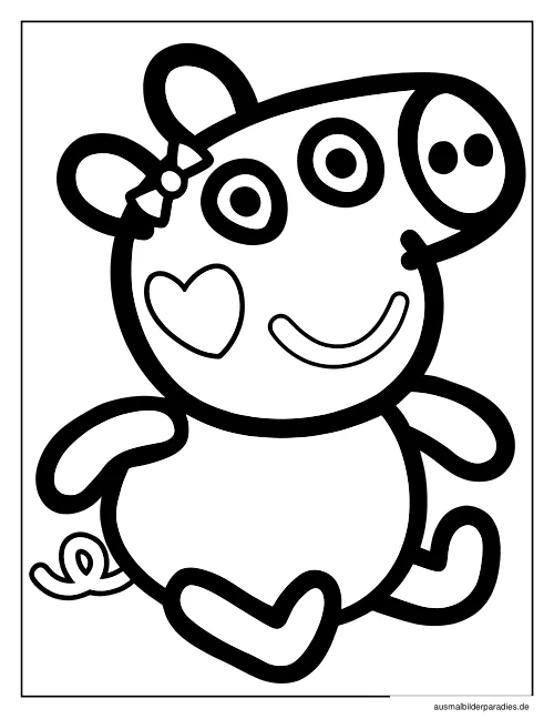 Peppa Wutz Ausmalbild 3 - kostenlos zum Ausdrucken