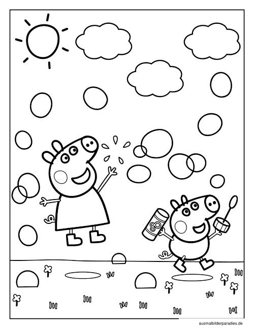 Peppa Wutz Ausmalbild 30 - kostenlos zum Ausdrucken