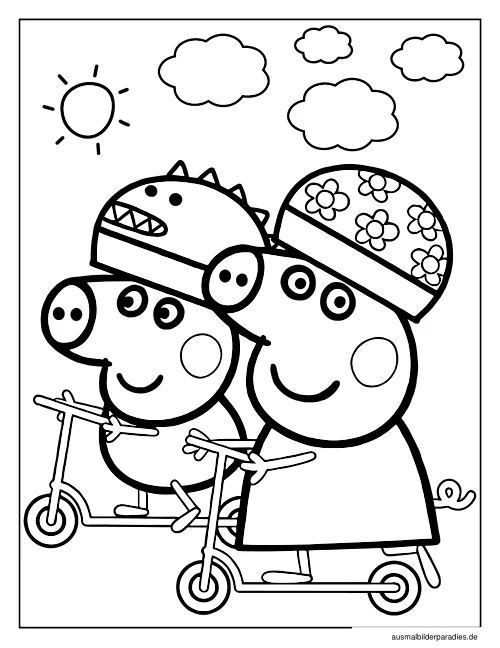 Peppa Wutz Ausmalbild 5 - kostenlos zum Ausdrucken