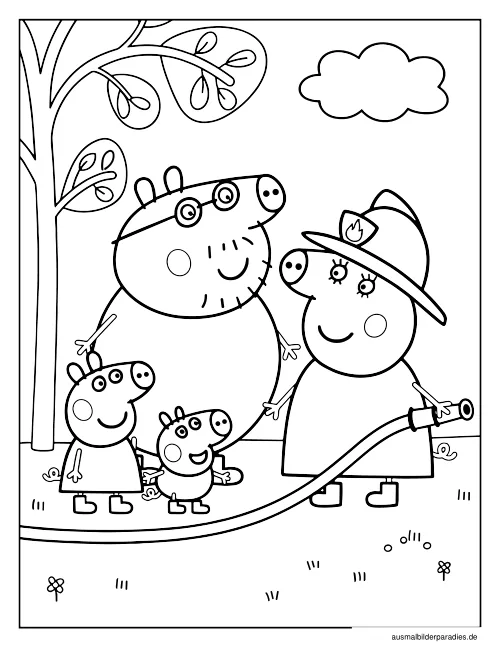 Peppa Wutz Ausmalbild 8 - kostenlos zum Ausdrucken