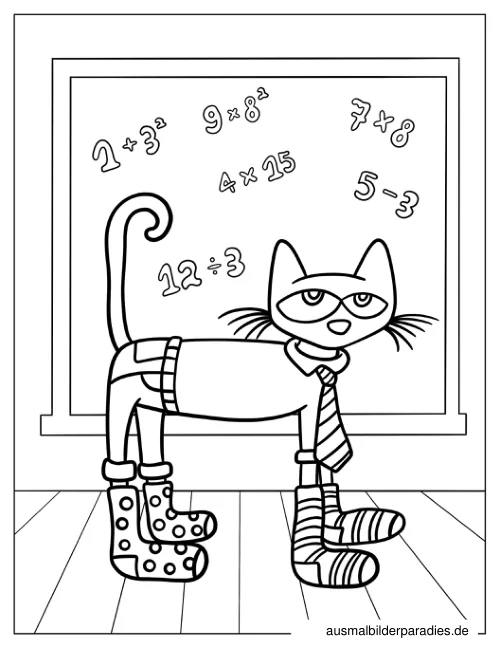 Pete the Cat Ausmalbild 10 - kostenlos zum Ausdrucken