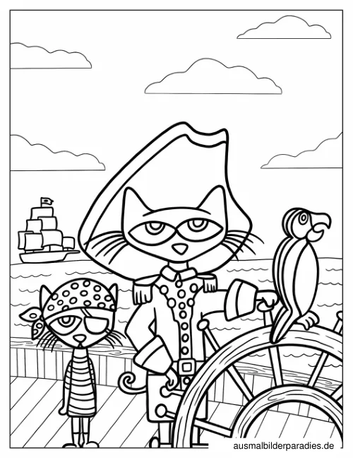 Pete the Cat Ausmalbild 14 - kostenlos zum Ausdrucken