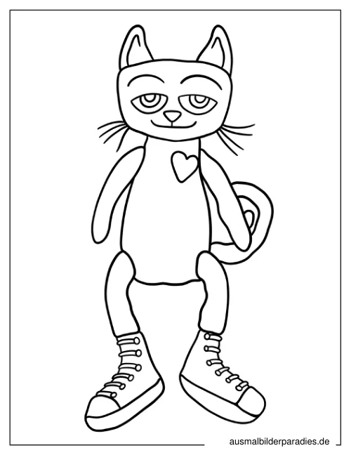 Pete the Cat Ausmalbild 16 - kostenlos zum Ausdrucken