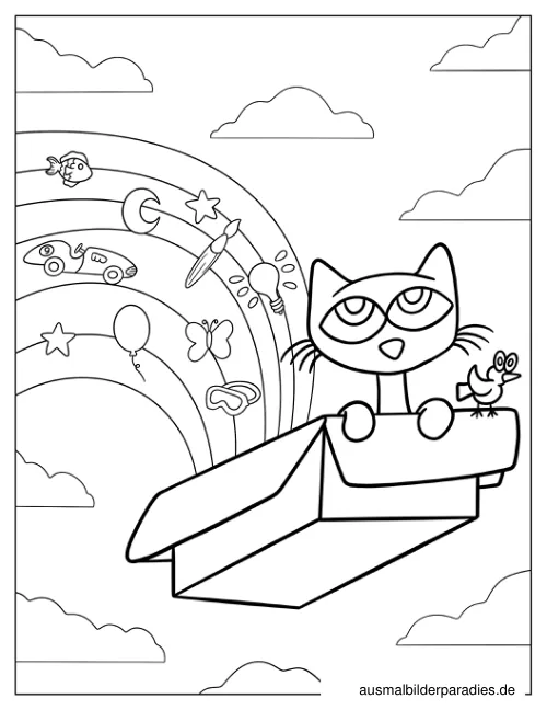 Pete the Cat Ausmalbild 17 - kostenlos zum Ausdrucken