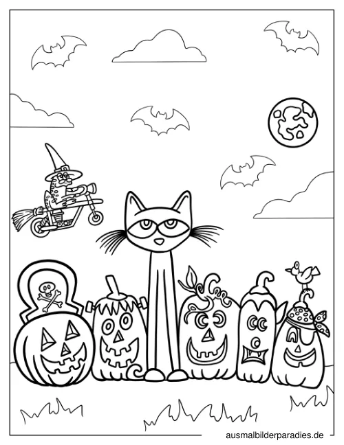 Pete the Cat Ausmalbild 2 - kostenlos zum Ausdrucken