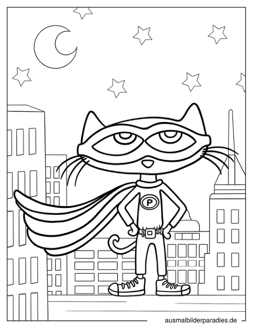 Pete the Cat Ausmalbild 20 - kostenlos zum Ausdrucken