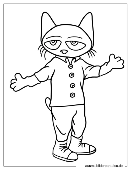 Pete the Cat Ausmalbild 7 - kostenlos zum Ausdrucken