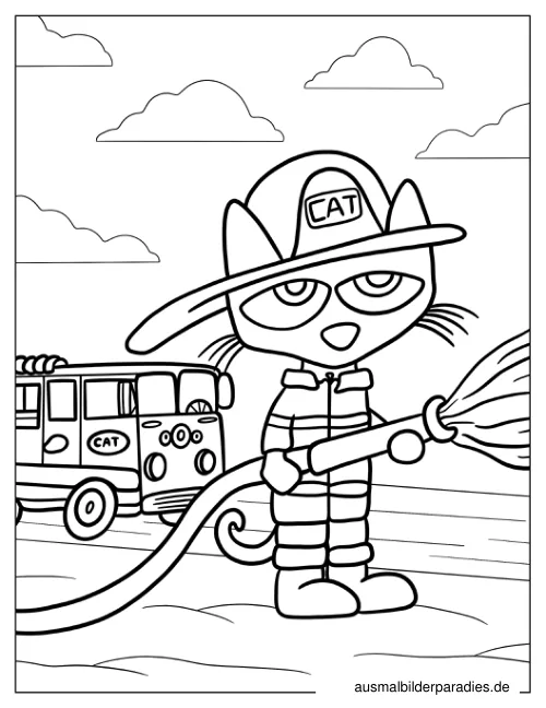 Pete the Cat Ausmalbild 9 - kostenlos zum Ausdrucken