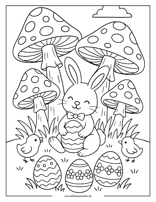 Pilz Ausmalbild 18 - kostenlos zum Ausdrucken