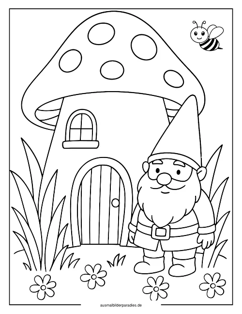 Pilz Ausmalbild 22 - kostenlos zum Ausdrucken