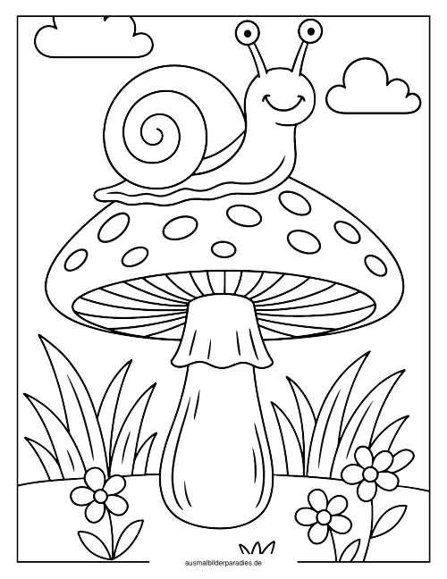 Pilz Ausmalbild 24 - kostenlos zum Ausdrucken