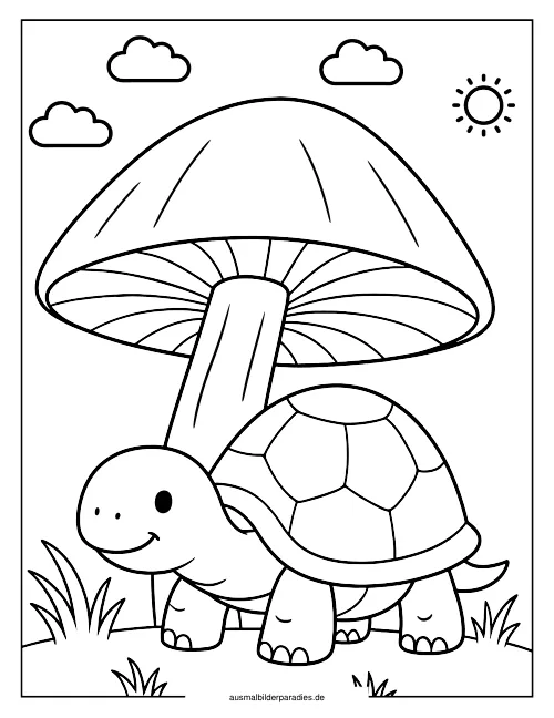 Pilz Ausmalbild 25 - kostenlos zum Ausdrucken