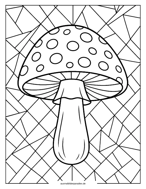 Pilz Ausmalbild 30 - kostenlos zum Ausdrucken