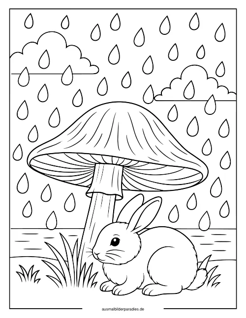 Pilz Ausmalbild 34 - kostenlos zum Ausdrucken